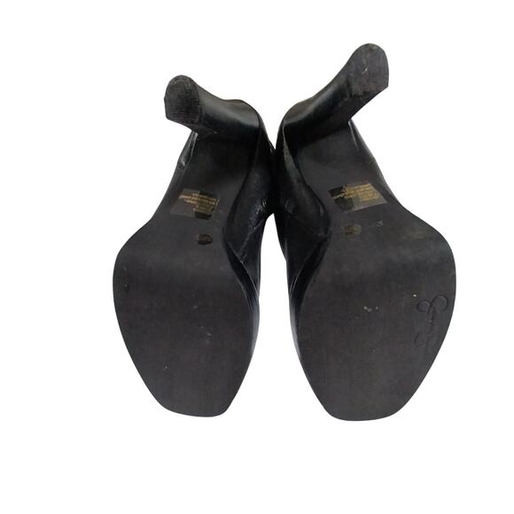 JESSICA SIMPSON! YANA BLACK SUPER SOFT GENUINE LEATHER SCRUNCHY BOOTS! SZ 7.5B - Picture 10 of 13